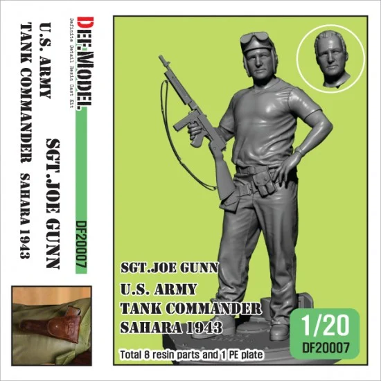 DEF DF20007 1/20 WWII US Tank Commander Sgt.Joe Gunn in Sahara 1943 - Model Figures