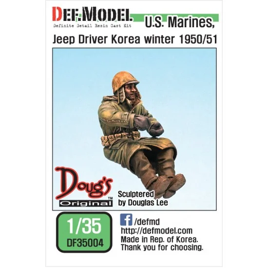 DEF DF35004 1/35 US Marines Jeep Driver in Korea, Winter 1950-1951 for Bronco/Dragon/Tamiya