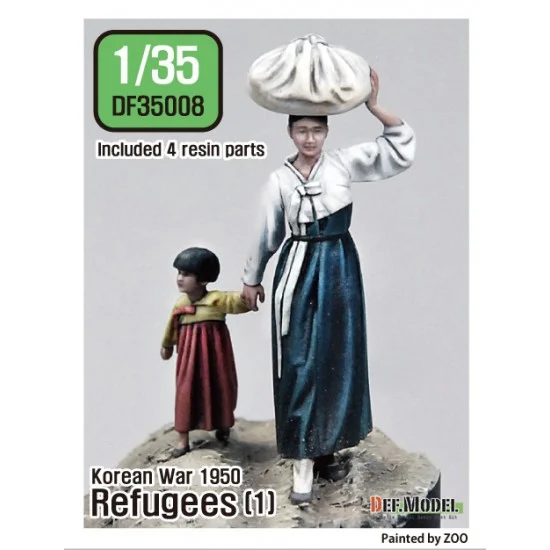 DEF DF35008 1/35 Refugees in Korean War 1950 Set #1 (2 Figures) - Model Figures