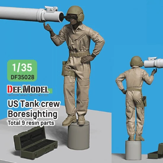 DEF DF35028 1/35 US M1 Tank Crew Boresighting w/3D M27A3 Boresight - Model Figures