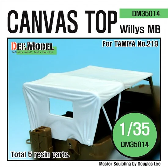 DEF DM35014 1/35 Willys MB Jeep Canvas Top Set for Tamiya kit #219 - Military Vehicles & Tanks