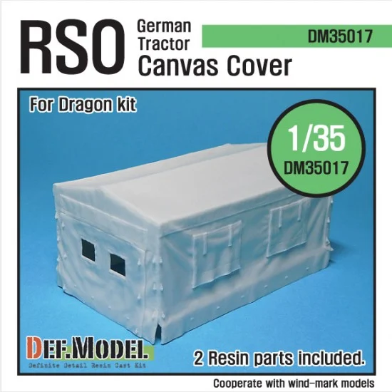 DEF DM35017 1/35 German RSO Tractor Canvas Cover for Dragon kits #6684/6691 - Military Vehicles & Tanks