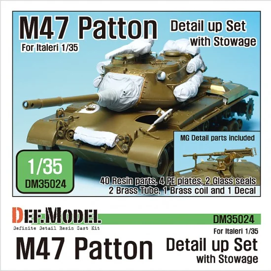DEF DM35024 1/35 M47 Patton Detail-up Set w/Stowage for Italeri kits #208/265/6447