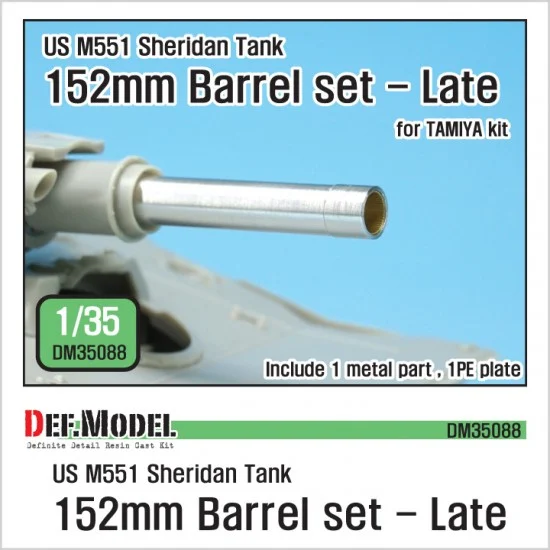 DEF DM35088 1/35 US M551 Sheridan 152mm Metal Barrel set (Late) for Tamiya kits - Military Vehicles & Tanks