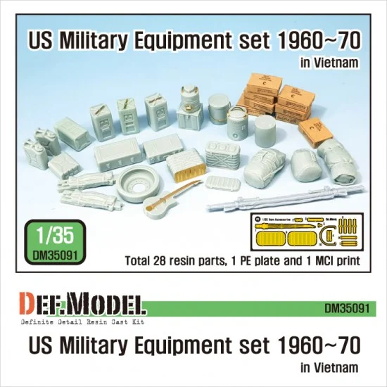 DEF DM35091 1/35 Vietnam War US Military Equipment set 1960-70