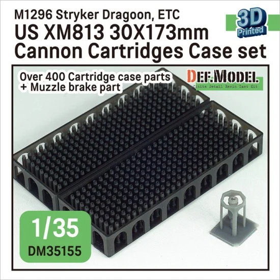 DEF DM35155 1/35 US XM813 30X173mm Cannon Cartridge Case set for Dragon M1296 Stryker kit - Military Vehicles & Tanks