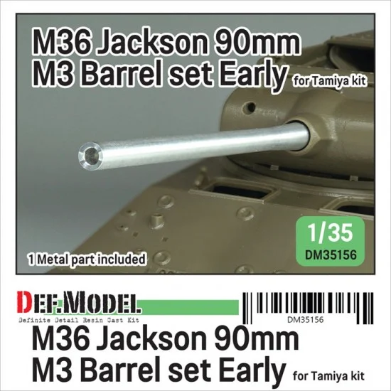 DEF DM35156 1/35 US M36 Jackson 90mm M3 Metal Barrel Set Early for Tamiya Kit - Military Vehicles & Tanks