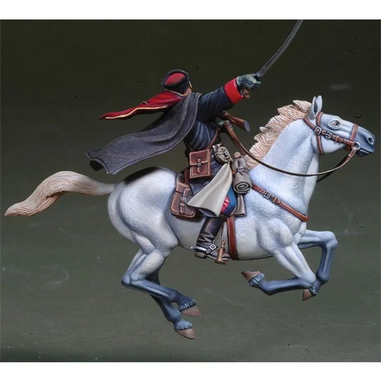 DEF DO35C07 1/35 WWII Russian Cossack Cavalry with Sabre (1 Figure+1 Horse) - Model Figures