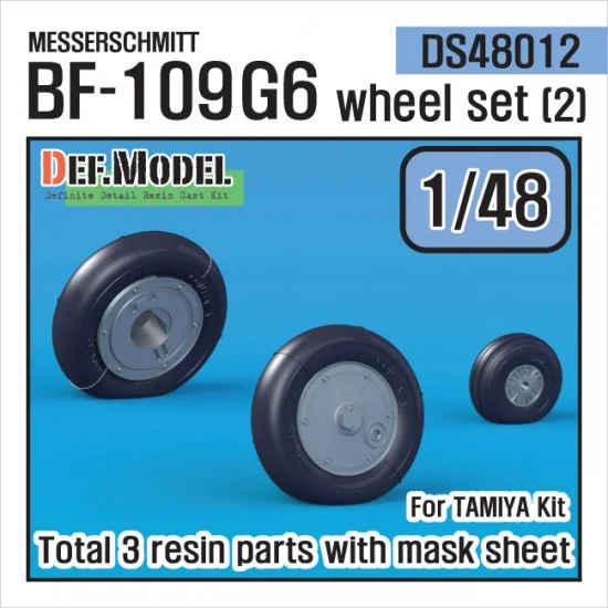 DEF DS48012 1/48 Bf 109G-6 Wheel set Vol.2 for Tamiya kits