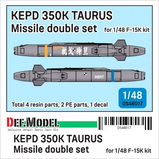 DEF DS48017 1/48 R.O.K.Air Force F-15K KEPD 350K TAURUS Missile Double set (2pcs)