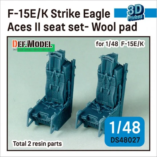 DEF DS48027 1/48 F-15E/K Strike Eagle Aces II Seats set Wool pad ver