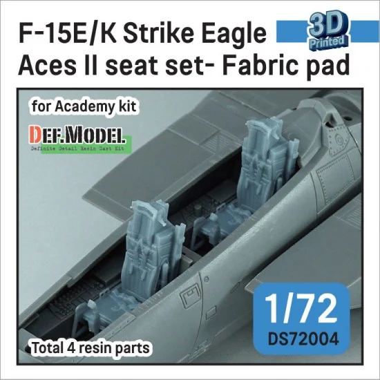 DEF DS72004 1/72 F-15E/K Strike Eagle Aces II Seats Fabric Pad ver Set for Academy kits