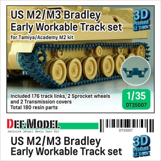 DEF DT35007 1/35 US M2/M3 Bradley IFV Early Workable Track set for Tamiya/Academy kits - Military Vehicles & Tanks