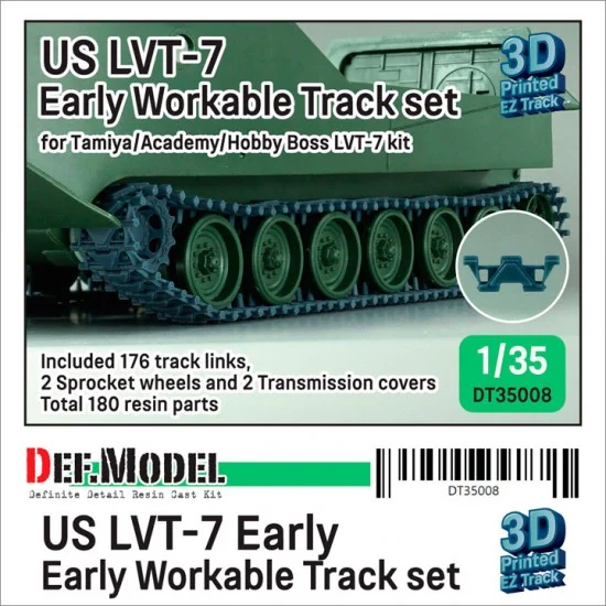 DEF DT35008 1/35 US LVT-7 Early Workable Track set for Tamiya/Academy/HobbyBoss kits