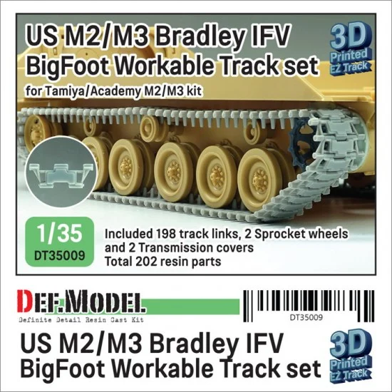 DEF DT35009 1/35 US M2/M3 Bradley APC BigFoot Workable Track set for Tamiya/Academy M2/M3 kits - Military Vehicles & Tanks