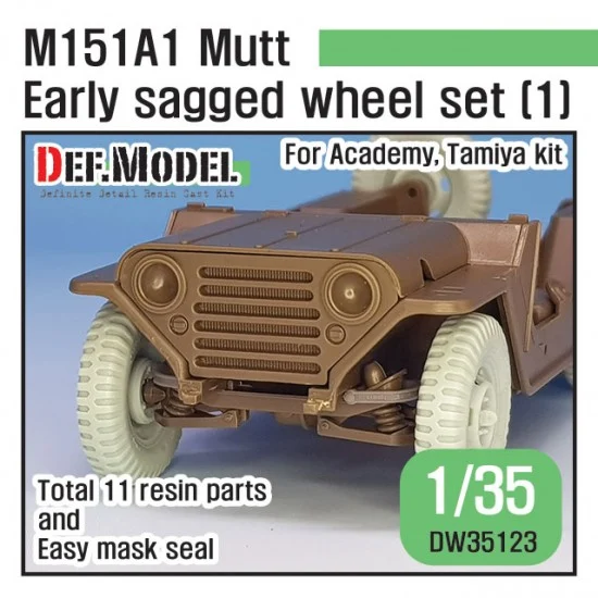 DEF DW35123 1/35 US M151A1 Early Sagged Wheel set w/Front Suspension for Tamiya/Academy kits - Military Vehicles & Tanks