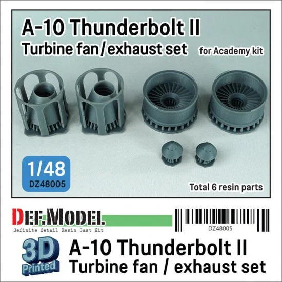 DEF DZ48005 1/48 Fairchild Republic A-10 Thunderbolt II Turbine Fan/Exhaust Nozzle for Academy kit
