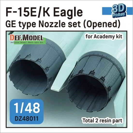 DEF DZ48011 1/48 F-15E/K Eagle Nozzle set GE type Opened for Academy kits