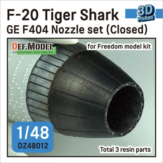 DEF DZ48012 1/48 F-20 Tiger Shark Nozzle set (GE F404 Early type) #Closed for Freedom kit