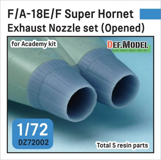 DEF DZ72002 1/72 F/A-18E/F Super Hornet Exhaust Nozzle set (Opened) for Academy kits