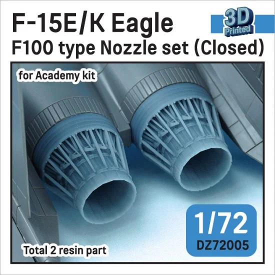 DEF DZ72005 1/72 F-15E/K Eagle F100 type Nozzle set (Closed) for Academy kits