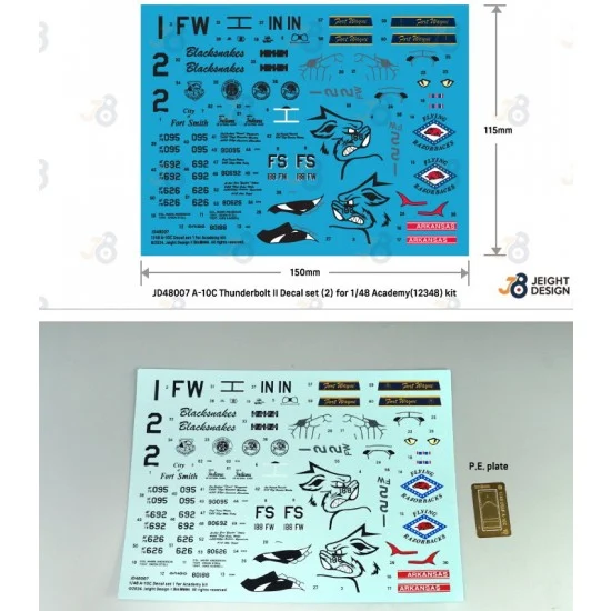 DEF JD48007 1/48 USAF A-10C Decal set (2) for Academy kits