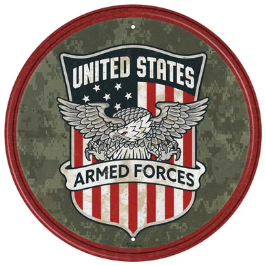 United States Armed Forces Metal Sign - Desperate Enterprises