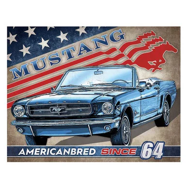 Mustang American Bred Metal Sign - Desperate Enterprises