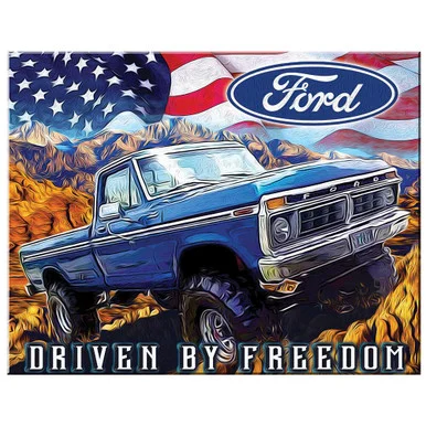 Ford Freedom Truck Metal Sign - Desperate Enterprises