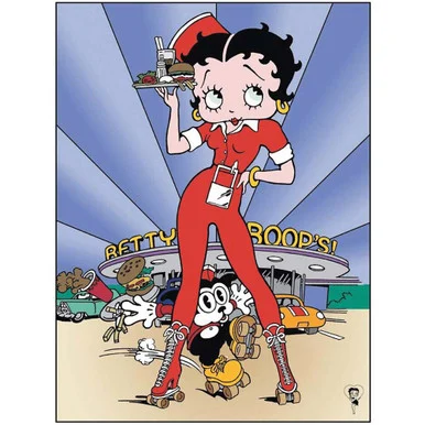 Betty Boop Diner Metal Sign - Desperate Enterprises