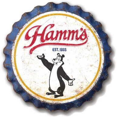 Hamm's Beer Weathered Bottle Cap Metal Sign Desperate (BC2131) - Desperate Enterprises
