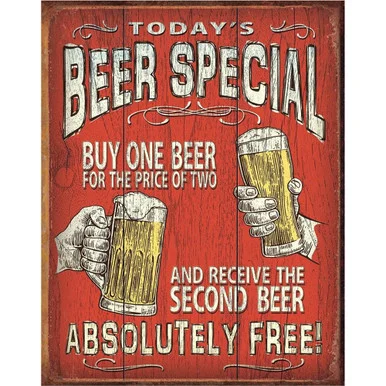 Beer Special Metal Sign 2186 - Desperate Enterprises