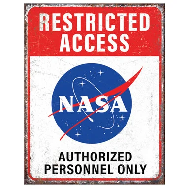 Nasa Restricted Metal Sign 2702 - Desperate Enterprises
