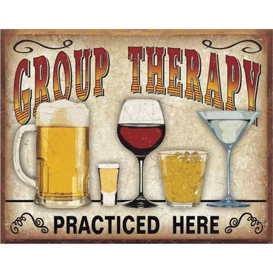 Group Therapy Metal Sign 2041 - Desperate Enterprises