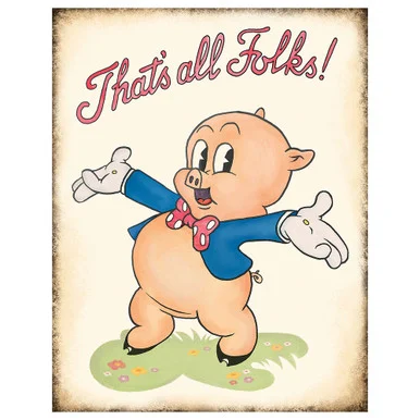 Looney Tunes Porky Metal Sign 2881 - Desperate Enterprises