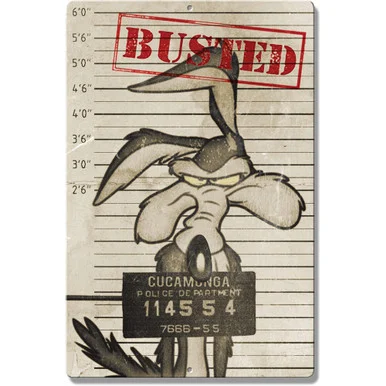 Looney Tunes Busted Metal Sign 7108 - Desperate Enterprises