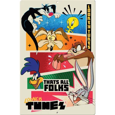 Looney Tunes Collage Metal Sign 7206 - Desperate Enterprises