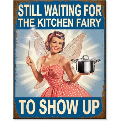 Kitchen Fairy Metal Sign 2969 - Desperate Enterprises