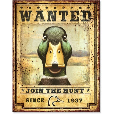 Duck Wanted Metal Sign 2957 - Desperate Enterprises