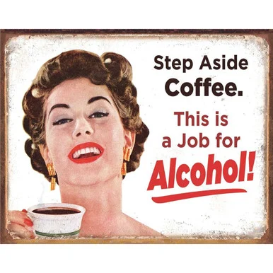 Step Aside Coffee Metal Sign Desperate Enterprises (2036)