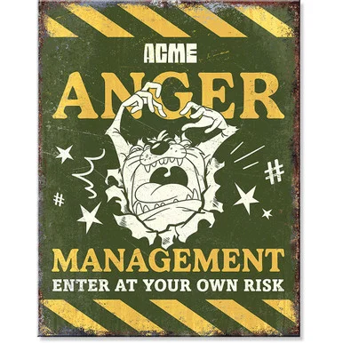 ACME Anger Management Metal Sign Desperate Enterprises (2883)