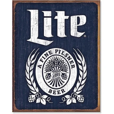 Miller Lite Metal Sign Desperate Enterprises (2182)