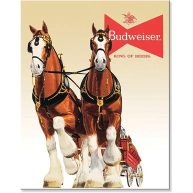 Budweiser King of Beers Metal Sign Desperate Enterprises (1631)