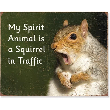 Spirit Animal Metal Sign Desperate Enterprises (2717)