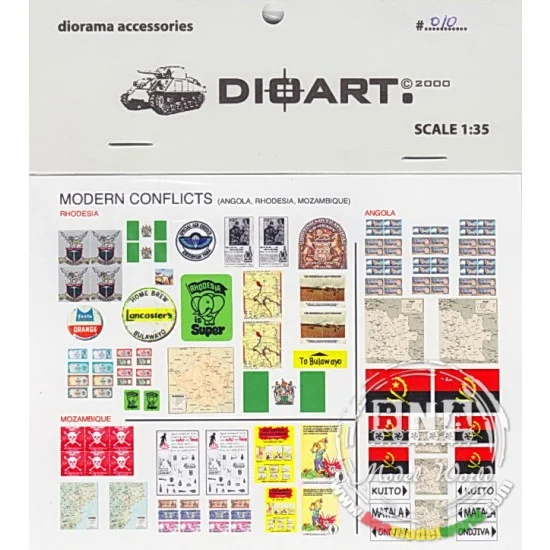 DioArt 010 1/35 Modern Rhodesia,Angola,Mozambique (African Road&Commercial Signage) - Scenics & Diorama