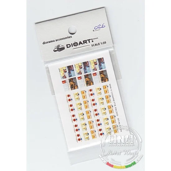 DioArt 026 1/35 WWII Allied Cigarette Packs - Scenics & Diorama
