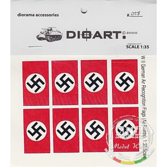 DioArt 028 1/35 WWII German Air-Recognition (Swastika) Flags