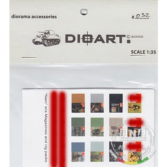 DioArt 032 1/35 Modern US. Magazines &Cigarette packs Vietnam War - Scenics & Diorama