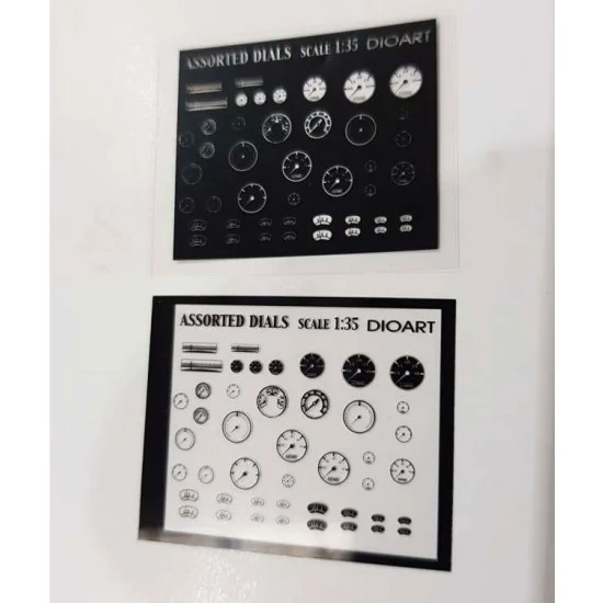 DioArt 037 1/35 All Periods - Assorted Gauges/Dials for Vehicles and Radios (Clear Film)