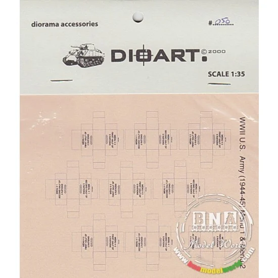 DioArt 050 1/35 WWII US Army (1944-1945) Menu#1 and Menu#2 Cartons